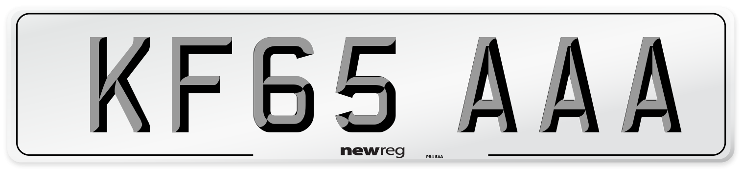 KF65 AAA Number Plate from New Reg